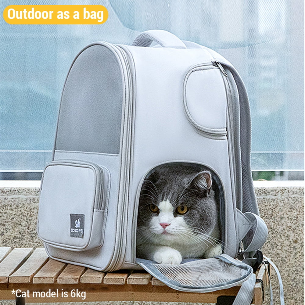 Cat Carrier - Expandable Pet Backpack Carrier for Cats up to 13lbs, Dogs up to 11lbs, Cat  Dog Carrier Backpack for Travel Hiking