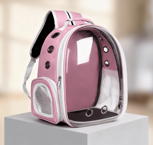 Space Capsule Pet Backpack - Airline Approved Clear Bubble Carrier for Cats & Small Dogs - Breathable Travel Carrier with 360掳 View for Hiking, Shopping & Outdoor Adventures