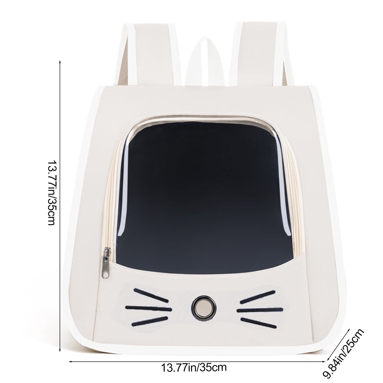 VAIFTILNO Pet Backpack Carrier, 13.78x13.78x9.84in, Traveler Breathable Transparent Carrier for Cats or Dogs, Pet Sling Carrier for Outdoor Hiking, Vet Visits, and Travel