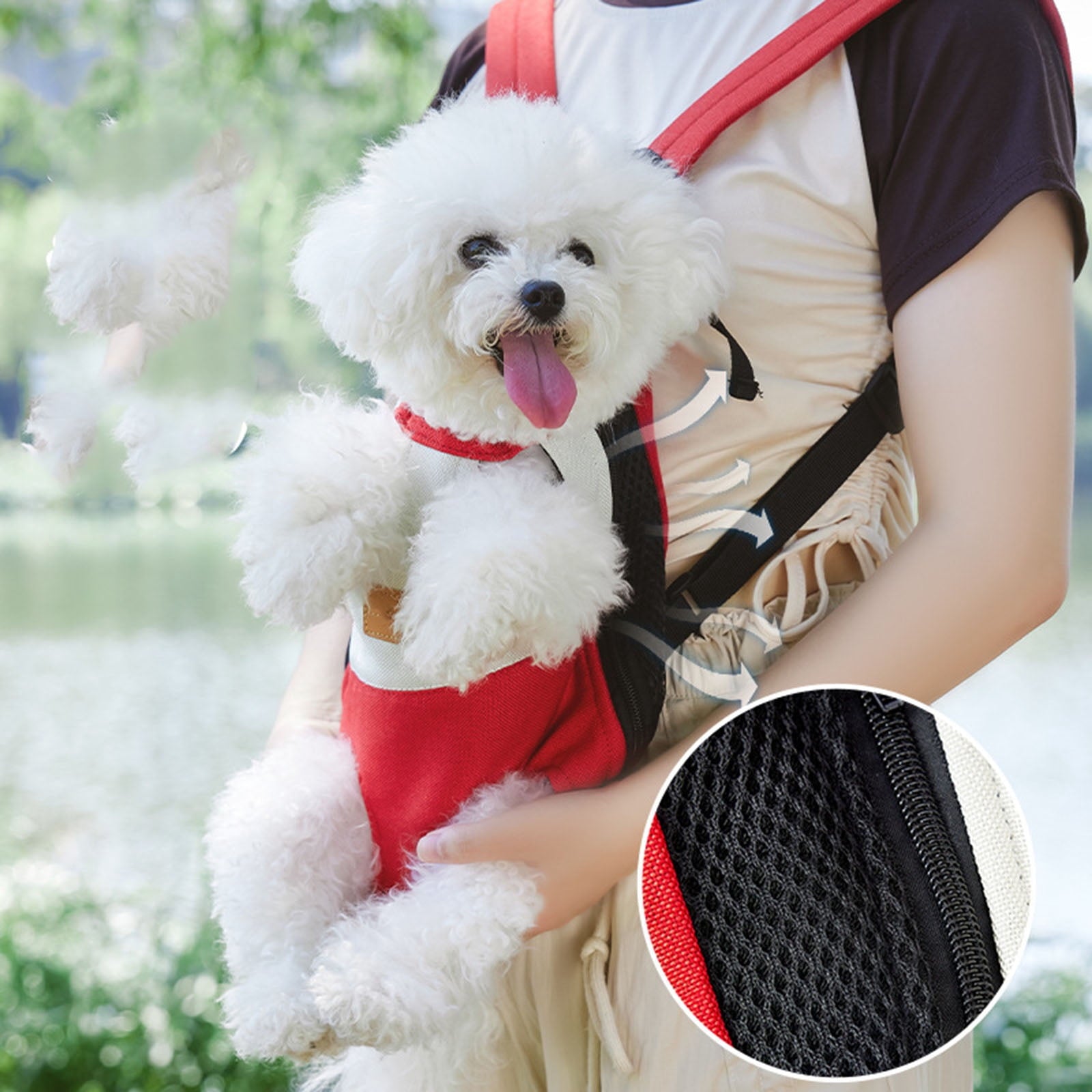 Xxl 40L Pet Front & Back Carrier Backpack, Breathable Soft Padded Pet Chest Backpack With Adjustable Straps, Safe & Comfortable For Small To Medium Dogs, Cats, Outdoor Hiking,