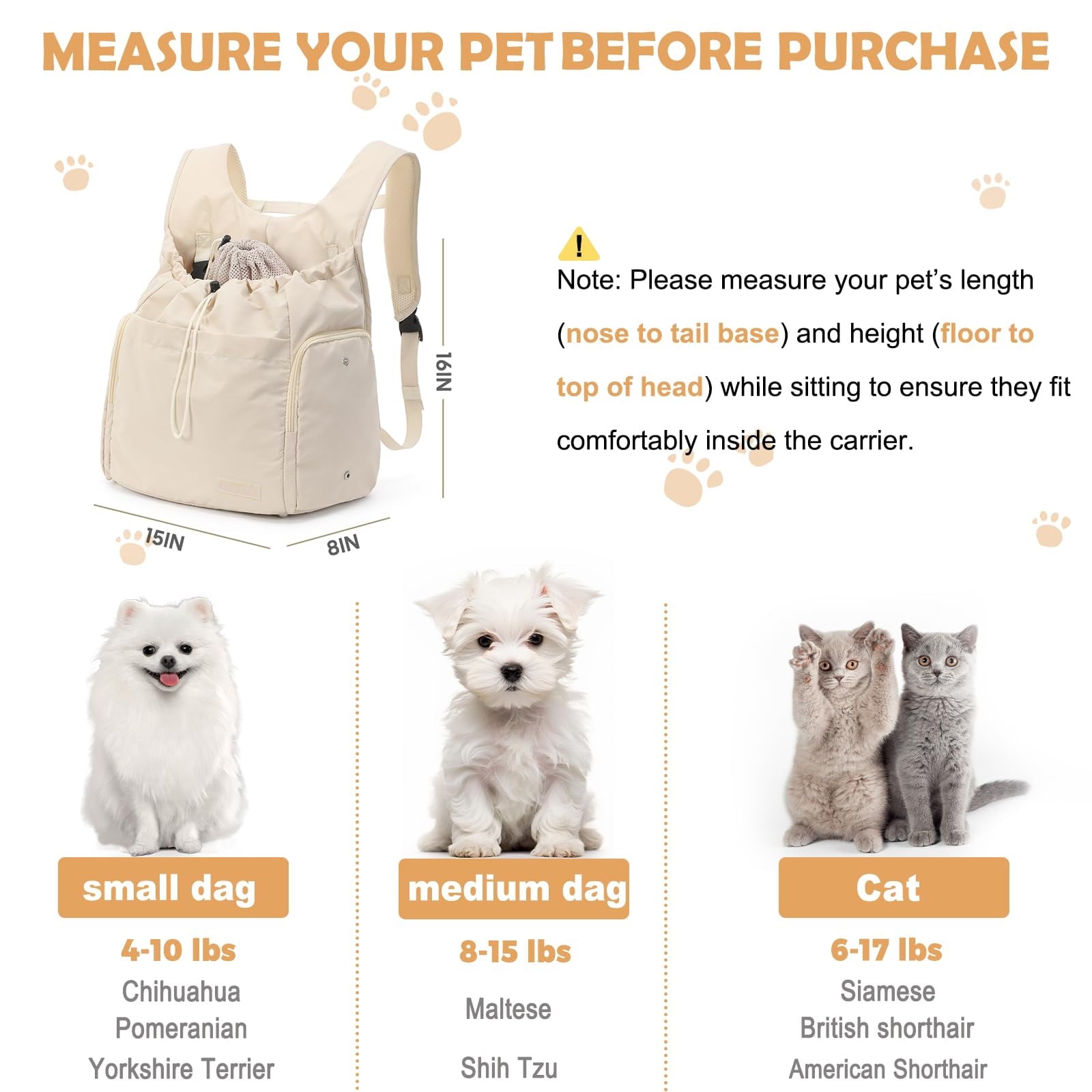 Cat Front Carrier - Pet Carrier Backpack for Cats Dogs, Breathable Adjustable Front-facing Chest Carrier with Shoulder Strap, Outdoor Travel Bag for Small Pets Daily, Dark Blue