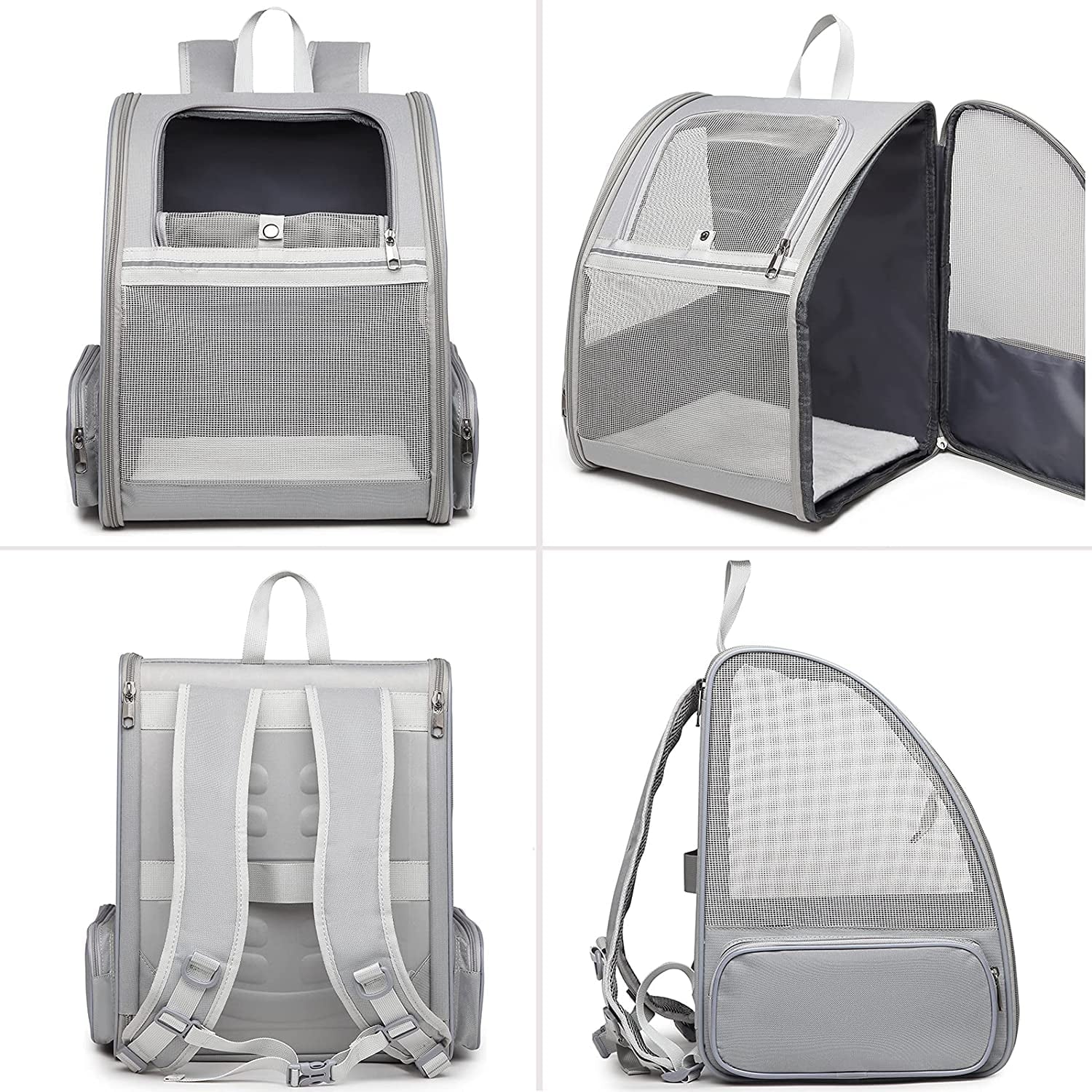 Xlhshop Mesh Bubble Pet Carrier Backpack, Breathable Travel Bag for Cats & Small Dogs
