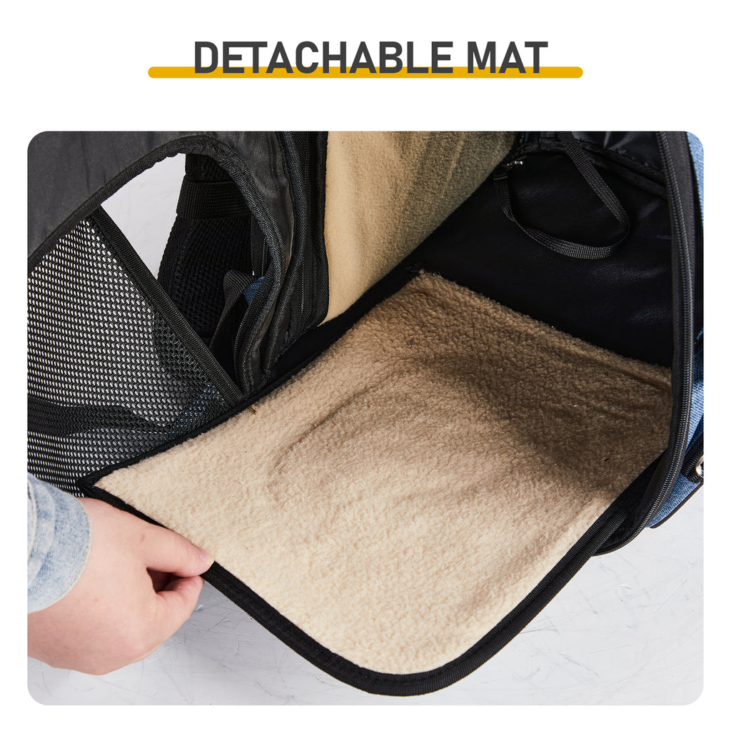 Expandable Pet Backpack Carrier - Breathable Mesh Travel Bag for Cats & Small Dogs (Up to 26 lbs) with Back Extension