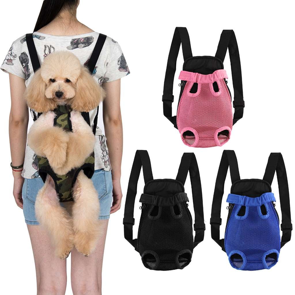 Spencer Pet Backpack Carrier Frontpack Adjustable Cat Dog Carrier Backpack Travel Bag for Small Medium Pets