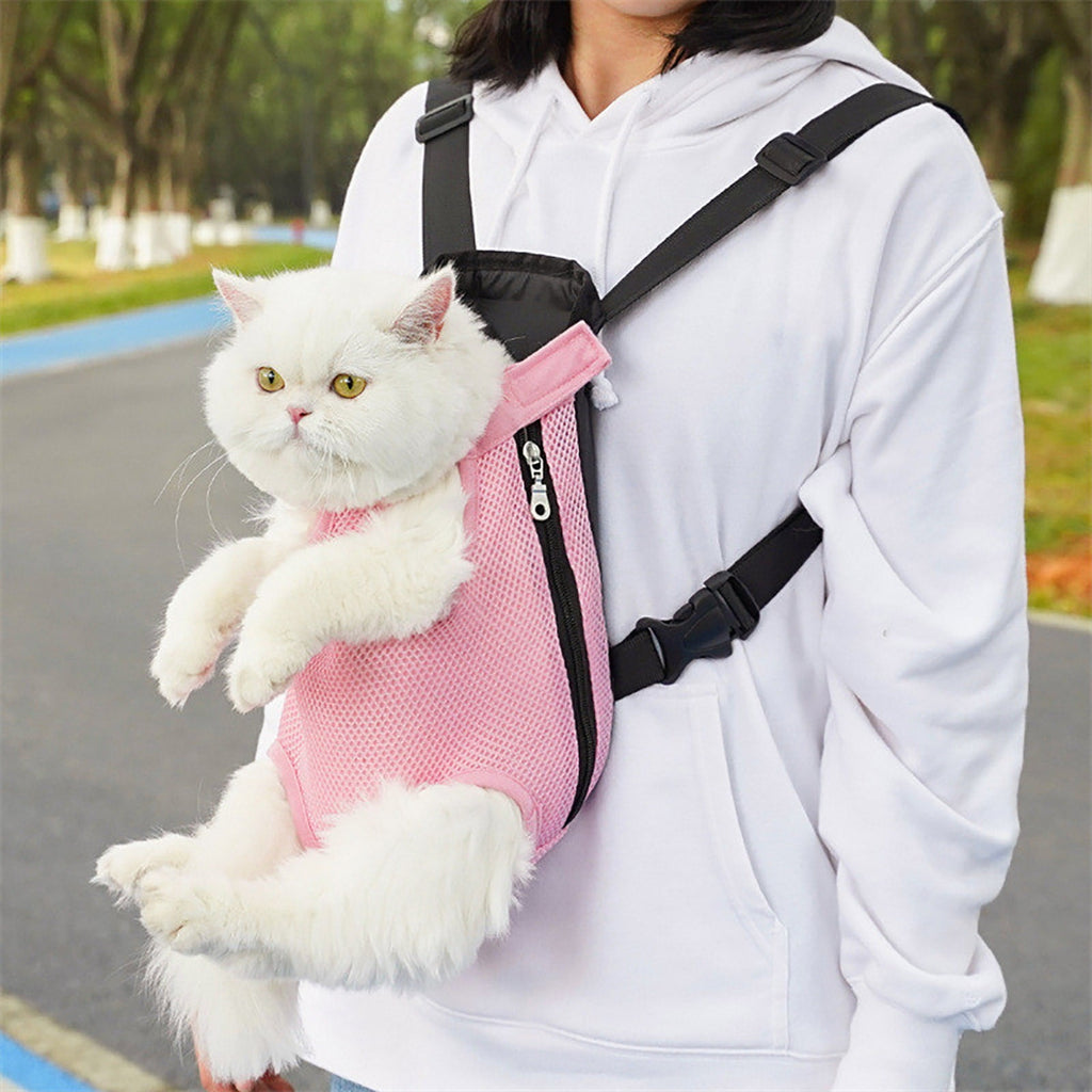 kladzum Pet Dog Carrier Backpack Portable Mesh Breathable Backpack Outdoor Travel Products Pet Shoulder Bags for Small Dog Cats, Pet Carrier Bag for Hiking Travel Camping Supplies