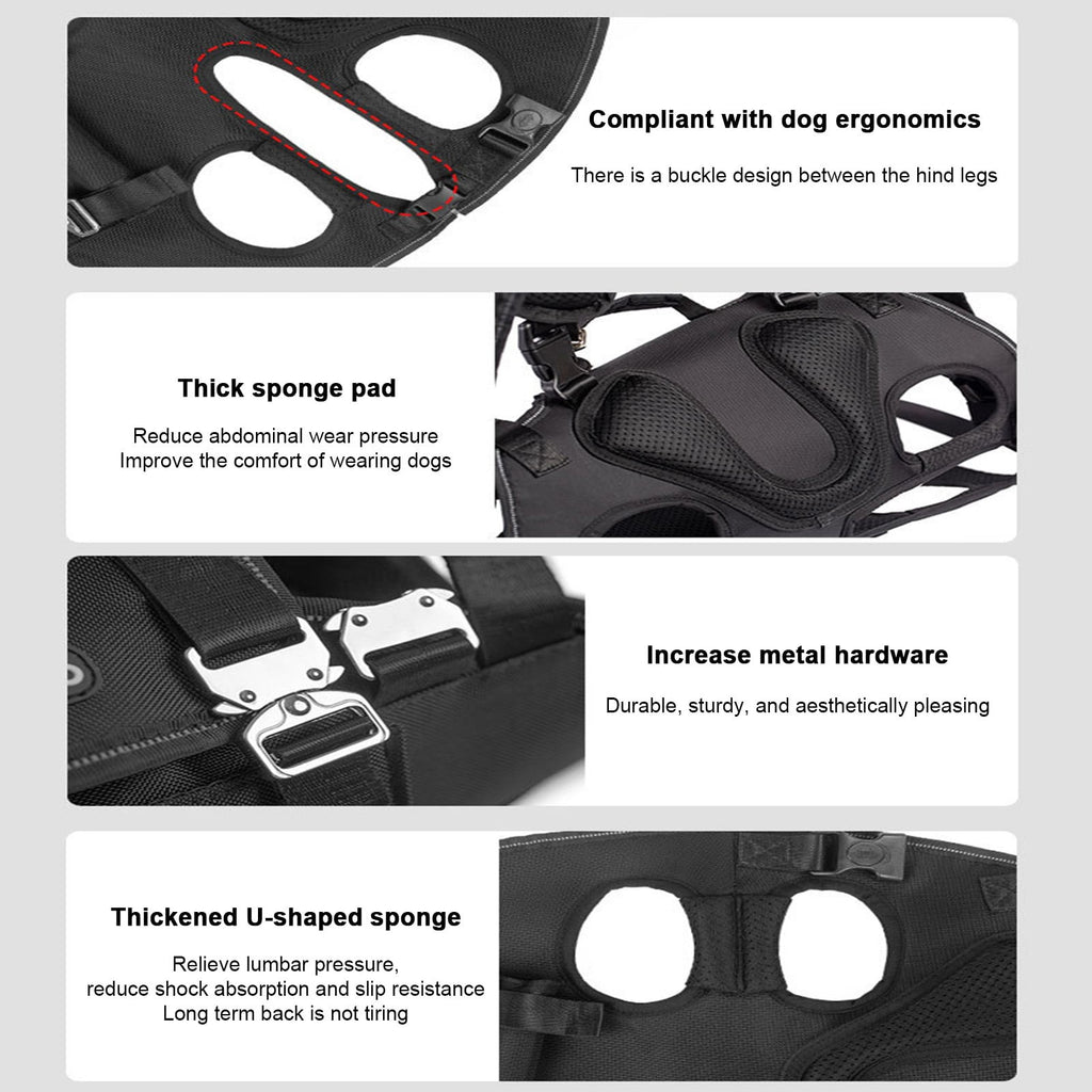 Dog Backpack Carrier for Medium to Large Dogs, Spine-Friendly Horizontal Pet Carrier with Adjustable Straps and Legs-Out Design for Hiking and Travel 1PC