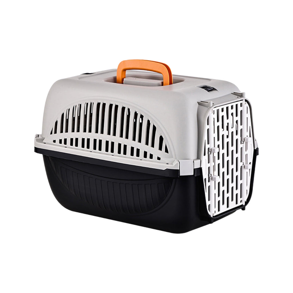 Large Pet Travel Carrier, Airline Approved Cat Dog Backpack, Scratch-Resistant Plastic with Ventilated Mesh, Comfortable Portable Pet Carrier for Car Travel Hiking, Secure Locking Doors