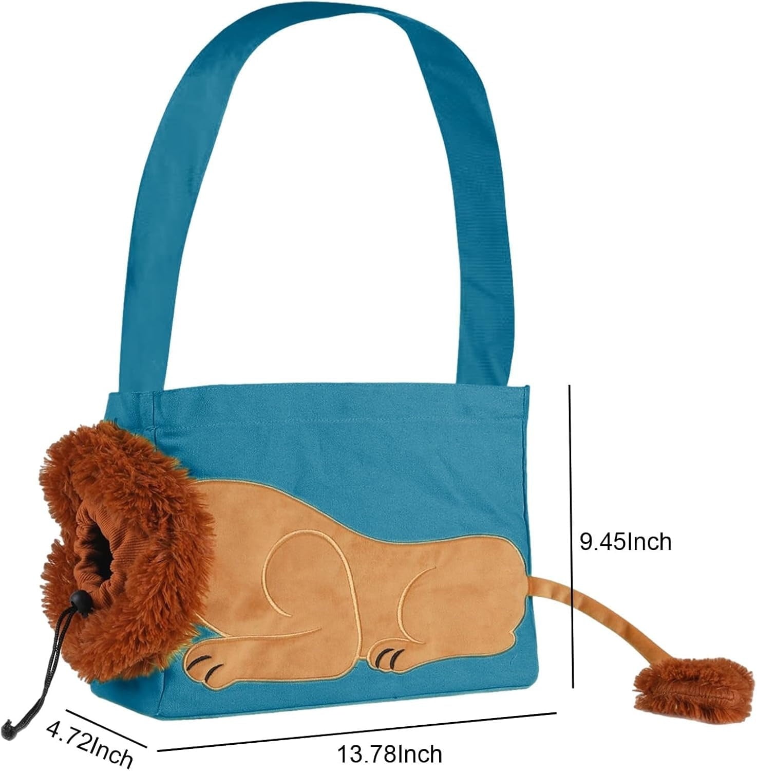 Lion-Shaped Pet Carrier Backpack – Cute & Cozy Animal Design for Small Dogs & Cats, Breathable Travel Shoulder Bag for Outdoor Walking, Hiking & Daily Use